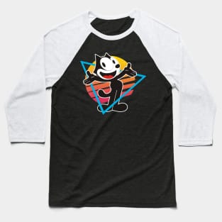 Feline Fun Felix the Cat's Cartoon Capers Baseball T-Shirt